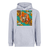 Heather Grey western percheron horse Heavyweight Hoodie - LillyAllenDesigns