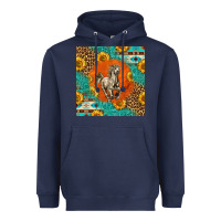 Navy western percheron horse Heavyweight Hoodie - LillyAllenDesigns