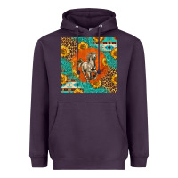 Plum western percheron horse Heavyweight Hoodie - LillyAllenDesigns