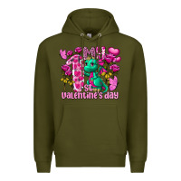 Army Green my first valentine's day dragon Premium Hoodie - FaDigitalArtStudio