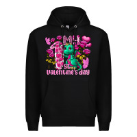 Black my first valentine's day dragon Premium Hoodie - FaDigitalArtStudio