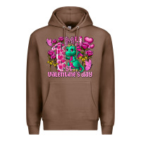 Chestnut my first valentine's day dragon Premium Hoodie - FaDigitalArtStudio
