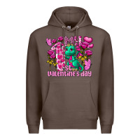 Coffee my first valentine's day dragon Premium Hoodie - FaDigitalArtStudio