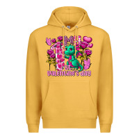 Mustard my first valentine's day dragon Premium Hoodie - FaDigitalArtStudio