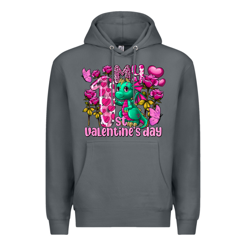 My First Valentine's Day Dragon Premium Hoodie by FaDigitalArtStudio | Teevron