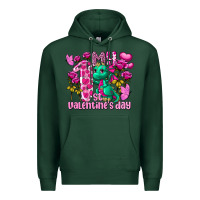 Sports Green my first valentine's day dragon Premium Hoodie - FaDigitalArtStudio