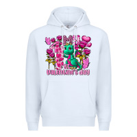 White my first valentine's day dragon Premium Hoodie - FaDigitalArtStudio