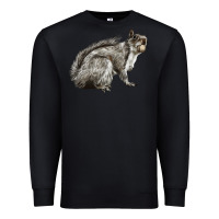 Black Gray Squirrel Premium Sweatshirt - LillyAllenDesigns