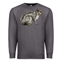 Charcoal Heather Gray Squirrel Premium Sweatshirt - LillyAllenDesigns