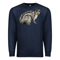 Navy Gray Squirrel Premium Sweatshirt - LillyAllenDesigns