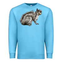 Ocean Blue Gray Squirrel Premium Sweatshirt - LillyAllenDesigns