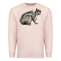 Pale Pink Gray Squirrel Premium Sweatshirt - LillyAllenDesigns