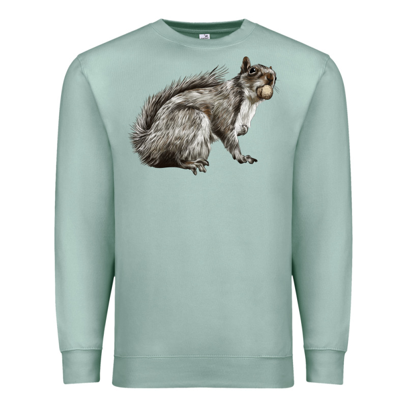 Gray Squirrel Premium Sweatshirt by LillyAllenDesigns | Teevron