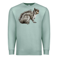 Seafoam Gray Squirrel Premium Sweatshirt - LillyAllenDesigns