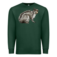 Sports Green Gray Squirrel Premium Sweatshirt - LillyAllenDesigns
