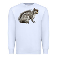 White Gray Squirrel Premium Sweatshirt - LillyAllenDesigns