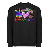 Black Peace love rock Heavyweight Sweatshirt - FaDigitalArtStudio