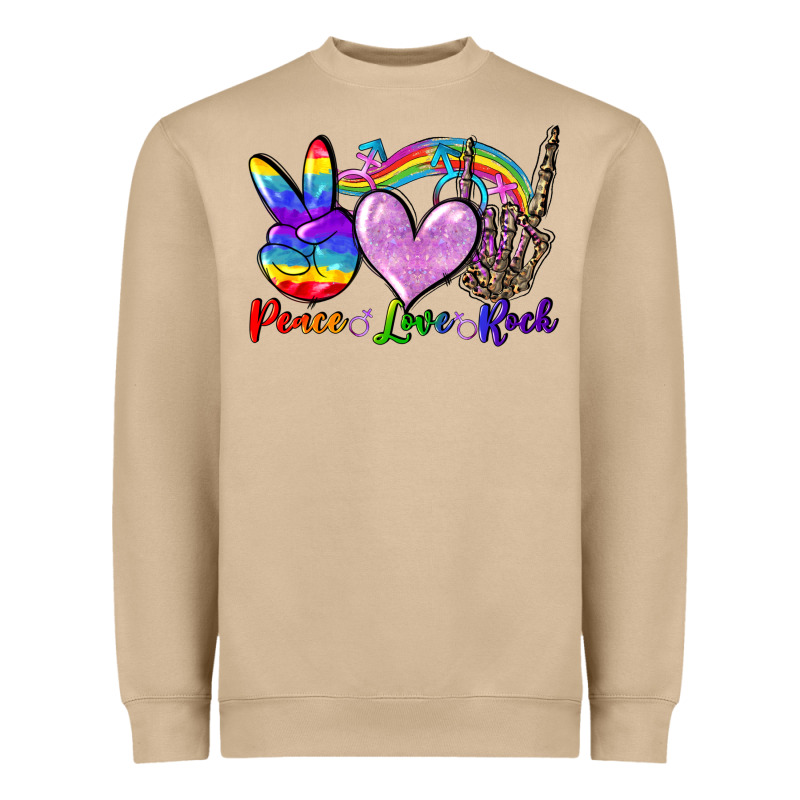 Peace Love Rock Heavyweight Sweatshirt by FaDigitalArtStudio | Teevron