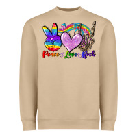 Mushroom Peace love rock Heavyweight Sweatshirt - FaDigitalArtStudio