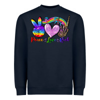 Navy Peace love rock Heavyweight Sweatshirt - FaDigitalArtStudio