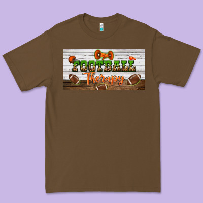 Football Therapy License Plate Premium Tee Designed By Bundleandbundleshop