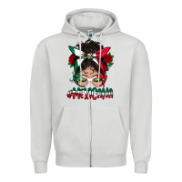 Dove Grey mexicana messy bun mama Zipper Hoodie - BundleAndBundleShop