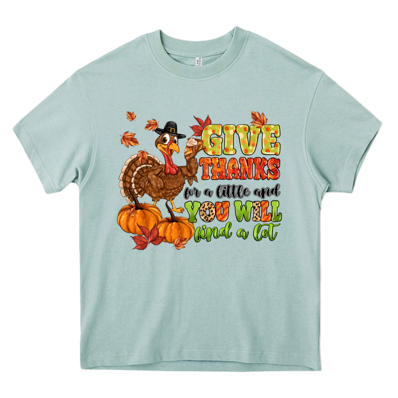 Give Thanks For A Little And You Will Find A Lot Heavy Core Tee by MaliasSmallBusiness | Teevron