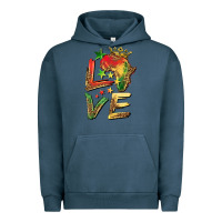 Pigment Midnight Navy juneteenth love Urban Hoodie - BarkalooDesign