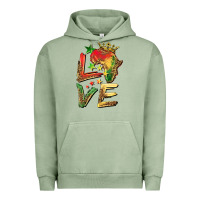 Pigment Oil Green juneteenth love Urban Hoodie - BarkalooDesign