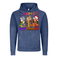 Vintage Denim happy hallothanksmas coffee cups Vintage Hoodie - texasbilliewilder