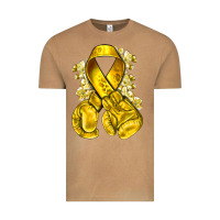 Vintage Camel Childhood Cancer yellow ribbon with boxing gloves Vintage Tee - NancyCooperArtShop