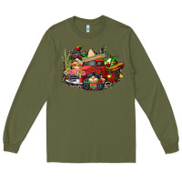 Army Green cinco de mayo truck Long Sleeve Tee - CowGirlArtShop