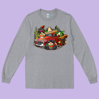 Cinco De Mayo Truck Long Sleeve Tee Designed By Cowgirlartshop