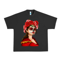 Pigment Black Sugar skull girl Urban Heavy Tee - NancyCooperArtShop