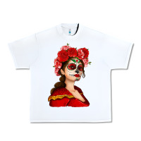 White Sugar skull girl Urban Heavy Tee - NancyCooperArtShop