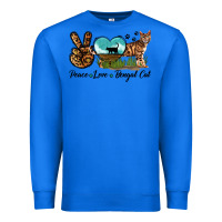 True Royal Peace Love Bengal Cat Premium Sweatshirt - LillyAllenDesigns