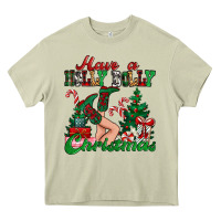 Mossy have a holly dolly christmas Heavy Core Tee - MaliasSmallBusiness