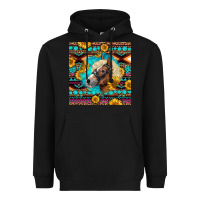 Black Haflinger Horse Aztec Heavyweight Hoodie - LillyAllenDesigns