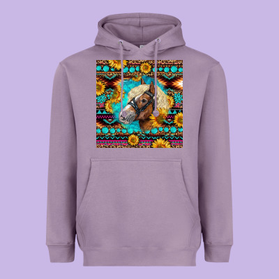 Haflinger Horse Aztec Heavyweight Hoodie Designed By Lillyallendesigns