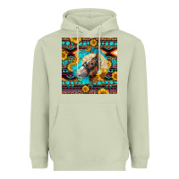 Matcha Haflinger Horse Aztec Heavyweight Hoodie - LillyAllenDesigns