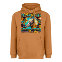 Meerkat Haflinger Horse Aztec Heavyweight Hoodie - LillyAllenDesigns