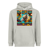 Moon Dust Haflinger Horse Aztec Heavyweight Hoodie - LillyAllenDesigns