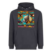 Smoke Haflinger Horse Aztec Heavyweight Hoodie - LillyAllenDesigns
