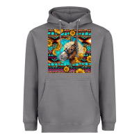 Storm Haflinger Horse Aztec Heavyweight Hoodie - LillyAllenDesigns