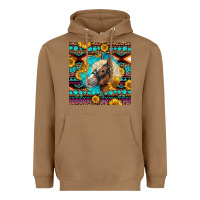 Toasted Coconut Haflinger Horse Aztec Heavyweight Hoodie - LillyAllenDesigns