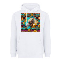 White Haflinger Horse Aztec Heavyweight Hoodie - LillyAllenDesigns