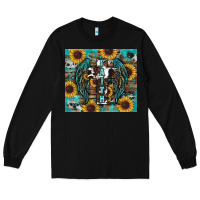 Black western faith sunflower's Long Sleeve Tee - RanaPortraitStore