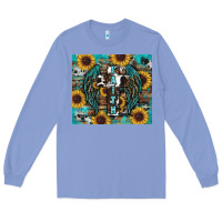 Colony Blue western faith sunflower's Long Sleeve Tee - RanaPortraitStore