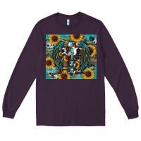 Plum western faith sunflower's Long Sleeve Tee - RanaPortraitStore