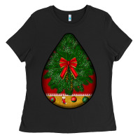 Black christmas teardrop Ladies Tee - BundleAndBundleShop